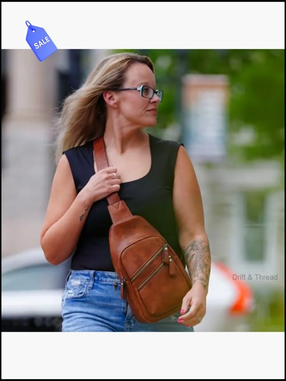 Unisex Multi-Pocket Concealed Carry Sling Bag Crossbody Backpack - Picture 2 of 6